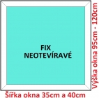 Plastov okna FIX SOFT ka 35 a 40cm x vka 95-120cm 